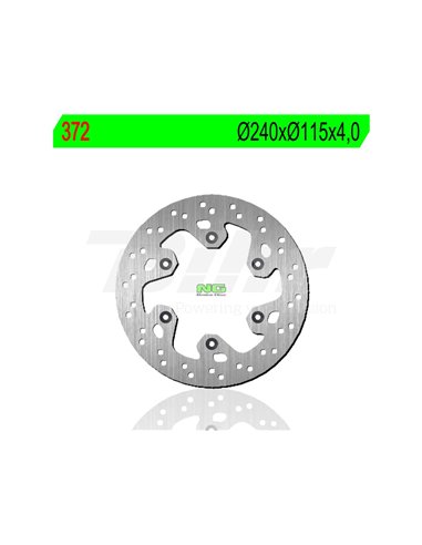 Brake disc NG 372 Ø240 x Ø115 x 4 Position: Rear