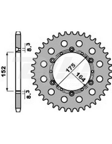 PBR coroa de aço passo de 48 dentes 520 Yamaha YZ / YZF