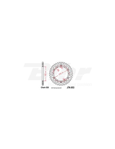 Corona JT 853 d'alumini amb 48 dents