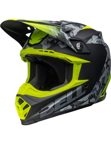 Casco BELL MOTO-9 MIPS VENOM Negro Mate/Amarillo, 58-59 / Talla L 7136220 talla L