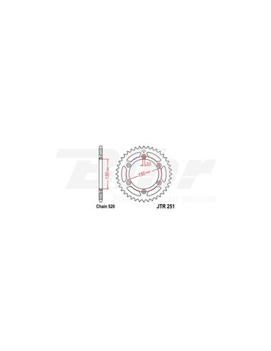 Couronne en acier JT 251 avec 49 dents