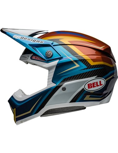 Casco BELL Moto-10 Spherical - Tomac Replica 24 Gloss White/Gold 7157528 talla L