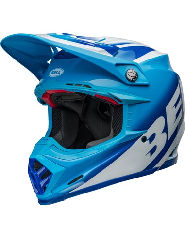 Casco BELL Moto-9S Flex - Rail Gloss Blue/White 7157162 talla L