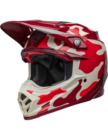 Casco BELL Moto-9S Flex - Ferrandis Méchant Gloss Red/Silver 7157218 talla L