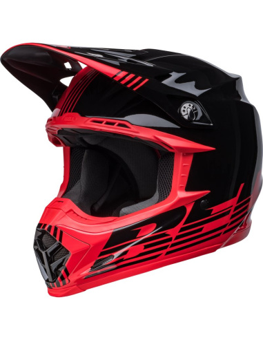 Casco BELL MOTO-9 MIPS LOUVER Negro/Rojo, 60-61 / Talla XL 7136189 talla XL