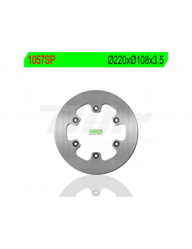 Disco NG Disco de freio 1057SP sem perfurações Ø220 x Ø108 x 3,5 (substitui o antigo NG 243)