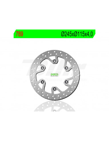 Brake disc NG 789 Ø245 x Ø115 x 4 Position: Rear