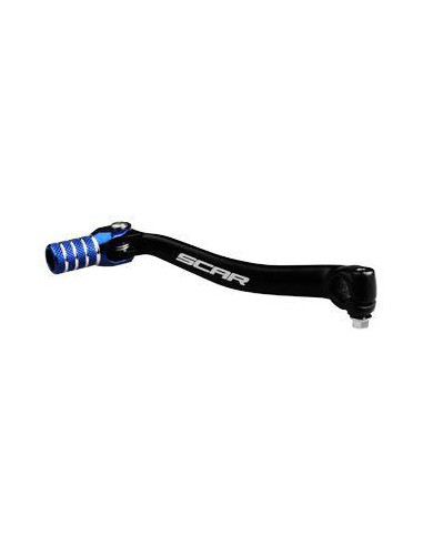 Pedal de câmbio SCAR preto fosco Yamaha YZ125 biqueira azul