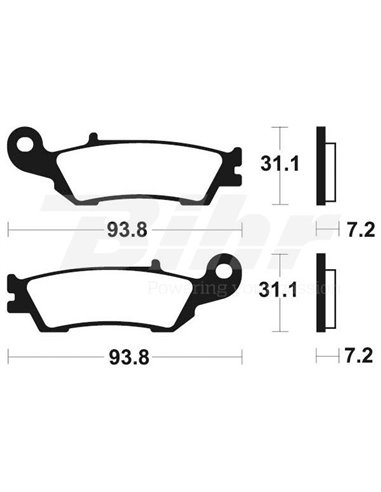 Plaquettes de frein frittées Tecnium MO340 Position: avant