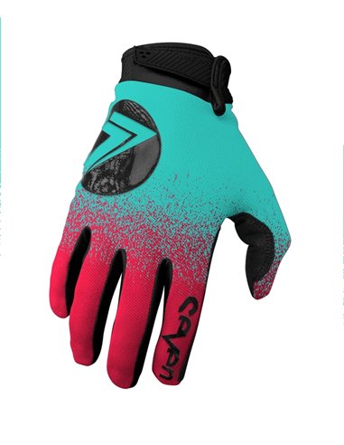 Guantes SEVEN Annex 7 DOT - Rojo flúor / Azul talla L 2210014-608-L