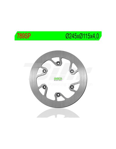 Disc de fre NG sense ventilacions 789SP Ø245 x Ø115 x 4