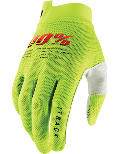 100 % Glove Youth Itrack F Amarillo Lg 10015-004-06