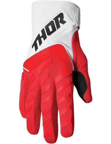 Gants moto cross enfant Thor-MX 2022 Spectrum rouge/blanc L 3332-1611