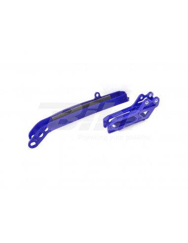 Guide chaine + patin d'inclinaison polisport bleu Yamaha 90605