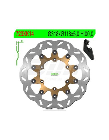 Brake disc NG 723XK14 Ø320 x Ø118 x 5