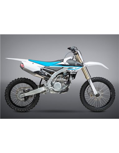 Linha de exaustão completa Yoshimura Signature RS-4, aço inoxidável, silenciador de alumínio, Yamaha YZ250F