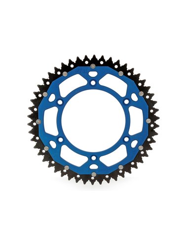 Cremalheira bicomponente ART, 49 dentes, alumínio/aço antilama ultraleve, passo 520, tipo 822, azul