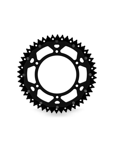 ART Dual-components Rear Sprockets 48 Teeth Ultra-light Self-cleaning Aluminum/Steel 520 Pitch Type 822 Black 4090000748