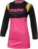 Camisola de motocross mulher Thor-MX 2022 Pulse Rev charcoal/pink L 2911-0240