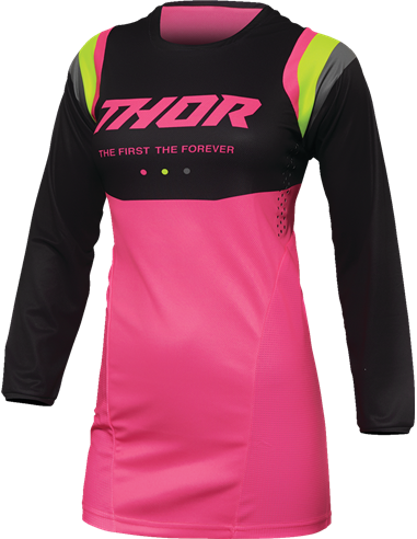 Camiseta motocross mujer Thor-MX 2022 Pulse Counting Rev charcoal/pink L 2911-0240