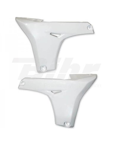 Lower radiator caps UFO-Plast Yamaha white YA04824-046