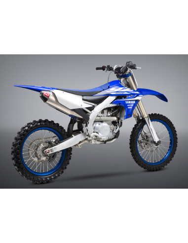 Linea completa escape Yoshimura Signature RS-4, acero inox, Silencioso aluminio, Yamaha YZ450F