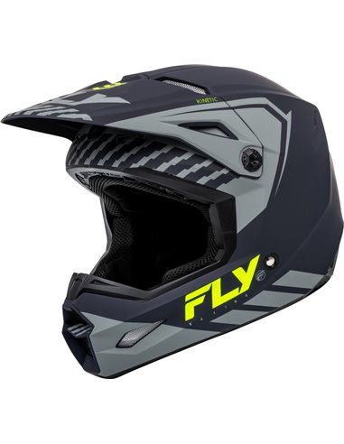 Casco infantil FLY RACING Kinetic Menace - Gris Mate / Hi-Vis talla S