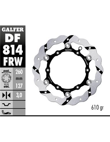 Disco de freno Wave® GALFER DF814FRW