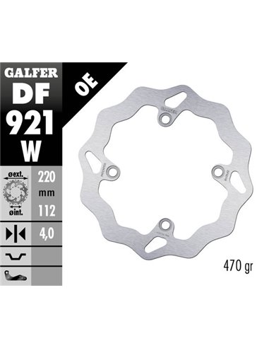 Disco de freno Wave® GALFER DF921W