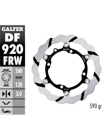 Disco de freno Wave® GALFER DF920FRW