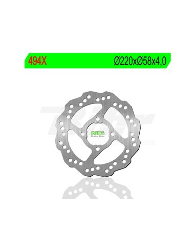 Disque de frein NG ondulé 494X Ø220 x Ø58 x 4