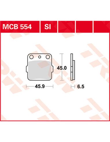 Pastillas de freno sinterizadas offroad serie SI TRW MCB554SI