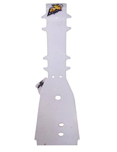 AXP skid plate, 8 mm, white, Yamaha YFZ450