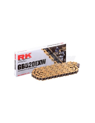 Corrente RK GB520EXW com 98 elos de ouro