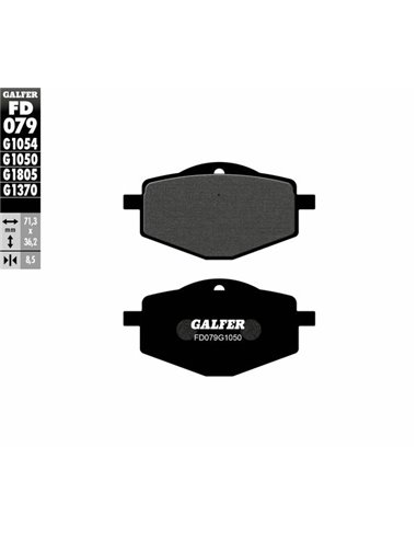 Pastilla de freno orgánica GALFER FD079G1050