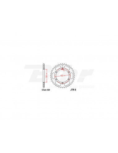 Couronne en acier JT 8 avec 48 dents