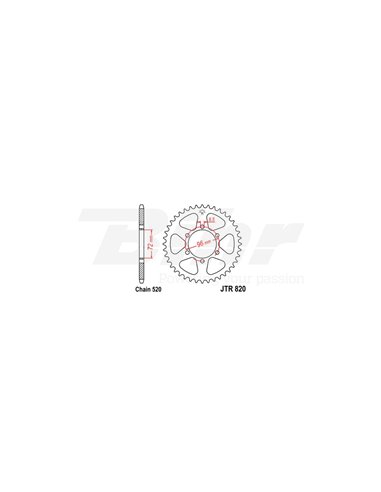 Couronne en acier JT 820 avec 42 dents