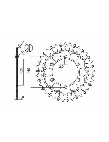 Coronas de acero inoxidable Works Z SUNSTAR SPROCKETS 8-3577-50