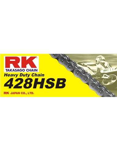 Cadena 428 H Heavy-Duty RK 428HSB-118-CL