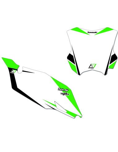 Kit de adesivos da placa do número kxf450 19 Blackbird Racing 6412n