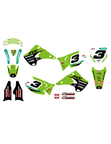 Kits de gráficos con fundas de asiento Replica Team BLACKBIRD RACING 8408R13