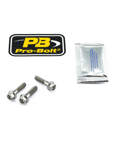 Kit tornillos de fijación soporte de maneta de freno y embrague en titanio PRO BOLT TIBCPERCH230