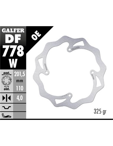 Disco de freno Wave® GALFER DF778W