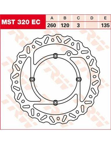 Discos de freno EC TRW MST320EC