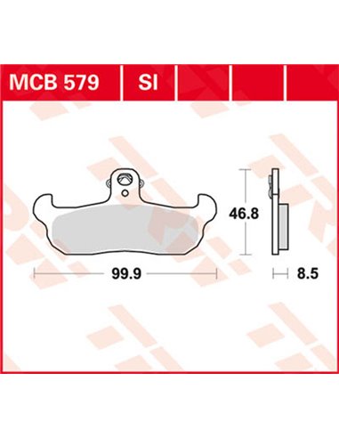 Pastillas de freno metal sinterizado SV TRW MCB579