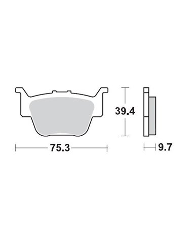 Pastilhas de freio traseiro Honda MOTO-MASTER 095111