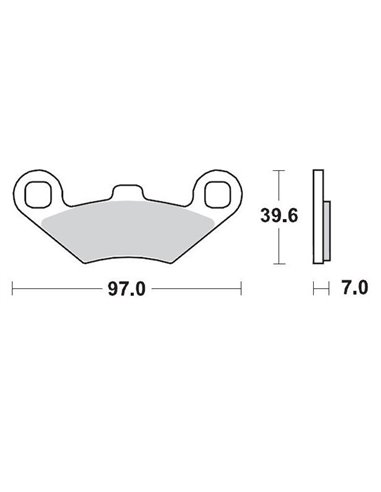 Pastilhas de freio dianteiro Polaris MOTO-MASTER 097511