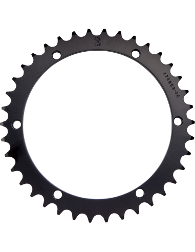 Rear sprocket JTR853.38 38 teeth 520 PITCH BLACK C49 HIGH CARBON STEEL