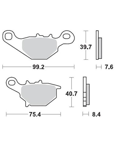 Pastilhas de freio dianteiro Suzuki Rm80 MOTO-MASTER 093511