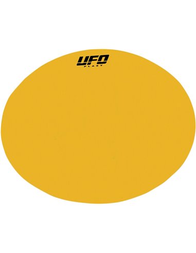 Paneles portanúmero universales vintage Oval Number Tapa frontal porta-números amarillo UFO-Plast ME08050-D